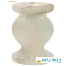 Подсвечник из камня оникс, диаметр отверстия 8мм (цвет в ассортименте)