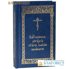 Божественная Литургия святаго Василия Великаго. Карманный формат. Церковно-славянский шрифт