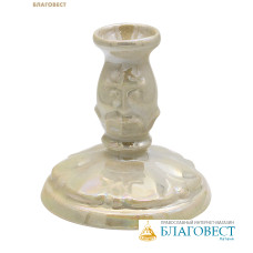 Подсвечник «Желудь», диаметр отверстия 8мм, керамика, перламутр