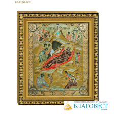 Икона Рождество Христово 12,5х14,5см, полиграфия, рамка