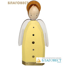 Ангел настольный, дерево, латунь, фанера