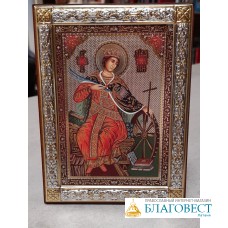 Икона влкмч. Екатерины, 11 х 14,5 см, PRINCE Silverо, Греция