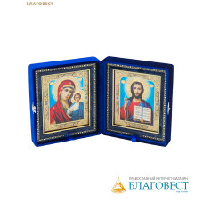 Складень венчальный 14х15,5см, парча